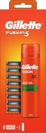 Gillette Fusion5, 8 náhradných čepelí na žiletku + gél 200 ml