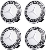 MERCEDES CAPS ODZNAKY HLINÍKOVÉ RÁFKY 75MM 4ks