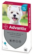 Advantix pre psov od 4 do 10 kg 1,0 ml x 4ks