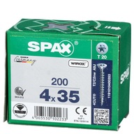 Skrutky SPAX 4x35 T20 plný závit 200 ks