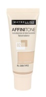 Maybelline Affinitone hydratačný make-up na tvár 02 Light Porcelain 30 ml