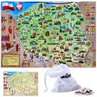 XXL magnetická mapa Poľska, veľká skladačka