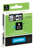 Dymo 45010 D1 páska 12mm x 7m čierna/transparent