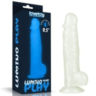 Dildo s prísavkou svietiacou v tme 21,5 cm