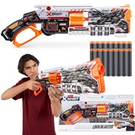 ZURU X-SHOT SKINS LAUNCHER LOCK BLASTER GUN + 16 SHOT 8+