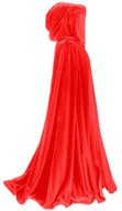 Čertova čarodejnica červená pelerína s kapucňou, 160 cm + kapucňa