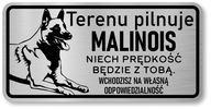 Pozor Plaketa psa Belgický ovčiak Malinois