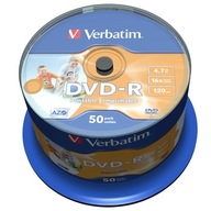 VERBATIM DVD-R 4,7GB X16 50PCS. NA TLAČ