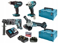 MAKITA COMBO KIT DDF482 + DTD156 + DGA504 + DHR202 18V 3x5,0ah