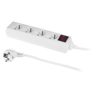 Predlžovací kábel 4 zásuvky 3M Power Strip s/U Switch 10A PLASTROL