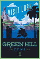 Sonic Visit Lush Green Hill Zone Poster Nástenné plagáty 61x91,5 cm