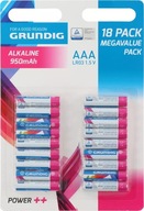 AAA alkalické batérie LR03 R3 set GRUNDIG x18