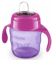 AVENT Hrnček Philips AVENT s výlevkou 6m+ fialový