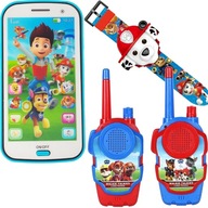 SMARTPHONE PAW PATROL + WALKIE TALKIE + HODINKY S PROJEKTOROM MEGA SET 3v1