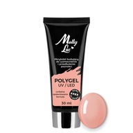 Polygélový akrylový stavebný gél MollyLac Hema/di-Hema bez pižma 30ml č.25