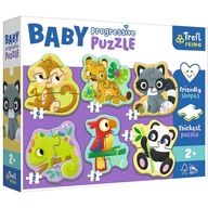 Puzzle 6v1 Baby exotické zvieratká 44005