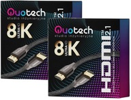 2x HDMI 8K kábel, 2.1 Ultra High Speed ​​​​2m, 3m