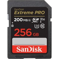 Karta SanDisk 256 GB SDXC Extreme PRO 200 MB/s A2 C10 V30 UHS-I U3