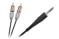 Kábel JACK 6.3 stereo - 2RCA 1.8m