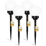 4x LED SOLAR GALL BIELA ​​Záhradná lampa 15cm