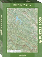 PUZZLE 1000 MAPA VRCHOLOV BIESZCZADSKÝCH CESTOV TURISTICKÝ AKTUÁLNY ARTGLOB