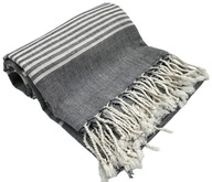 FOUTA PAREO UTERÁK S FRINGE PLÁŽOVÁ SAUNA SPA 100% BAVLNA 95x195 OCEL