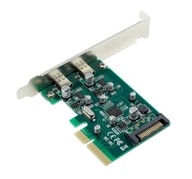 PCI-E karta s 2 superrýchlostnými portami USB 3.1 typu C