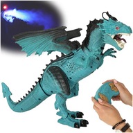 Diaľkové ovládanie dinosaura Diaľkové ovládanie RC Dragon - chodí, reve a dýcha paru, 41 cm