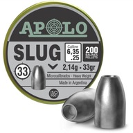 APOLO SLUG pelety 2,14 g 33 gr 6,35 mm 200 ks