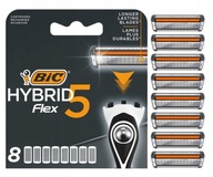 Náplne do žiletiek, čepieľky BIC Hybrid 5 Flex, sada 8 ks