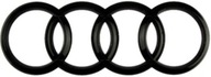 AUDI A3 A4 A6 A8 80 5 KRUHOVÝ ODZNAK ZADNÝ ČIERNY MAT