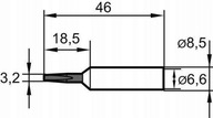 Spájkovací hrot, dláto, 0832EDLF 3,2mm SB Ersa