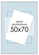 Strieborný fotorámik 50x70 cm B2, hliník