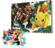 Adventný kalendár Pokémonov 24 figúrok pokémonov v súprave Pikachu