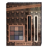 MAKEUP REVOLUTION Sada Smokey Eyes: linka + maskara + paleta očných tieňov