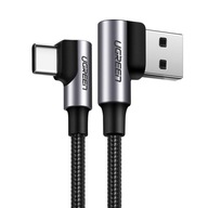 Obojstranný uhlový kábel USB-C USB opletený kábel