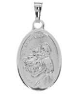 Strieborný medailón - Svätý Anton Paduánsky, 925 striebro