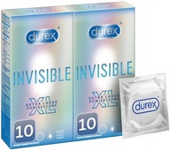 DUREX Invisible XL 20 kusov väčšie kondómy