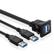 ZÁSUVKA 2xUSB 3.0 predlžovací kábel do auta PRE RÁDIO