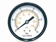 Axiálny manometer M63T 0 - 10 bar 1/4 63mm TEKMA