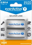 everActive R14/C Ni-MH 3500mAh Silver line - 2 ks