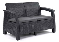 Záhradná sedačka 2-miestna CORFU LOVE SEAT RATTAN