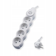 Predlžovací kábel Power Strip 4 Zásuvky 1,5m 2P+Z