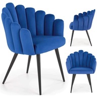 Čalúnená stolička Scallop Chair Loft K410 námornícka modrá