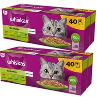 Whiskas mačacie vrecúška kuracie, hovädzie, losos, tuniak v želé 40*85g