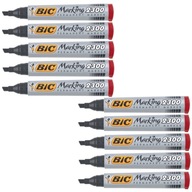 Bic Permanent Marker Red Beveled Set x10