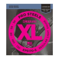 D'Addario EPS170-5 ProSteels 5-strunová basgitara s dlhou stupnicou 45-130 strún