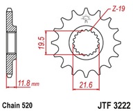 Predné ozubené koleso Jt 2180 12 Polaris 400