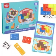 TOOKY TOY Montessori magnetické puzzle Logické Tetris Puzzle Noemova archa