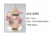 MUSIC BOX - kolotoč s koníkom + 4 rámiky na fotky